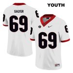 Youth Georgia Bulldogs NCAA #69 Jamaree Salyer Nike Stitched White Legend Authentic College Football Jersey EJM8054EC